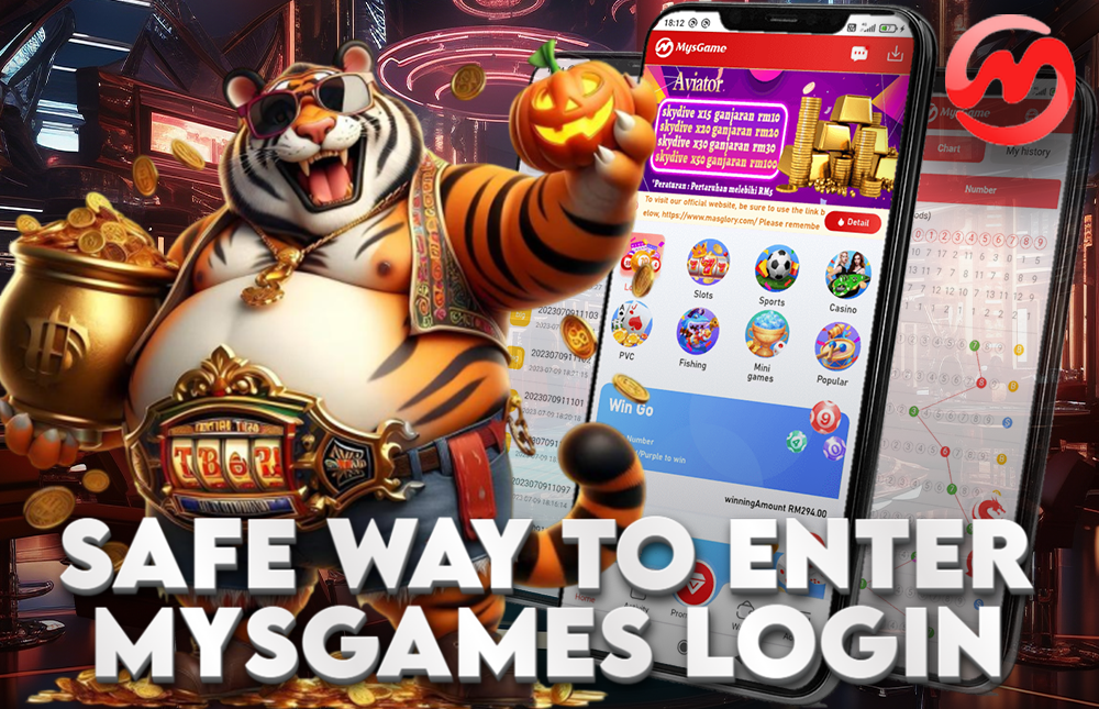 A picture of a character showing the Mysgames login screen.