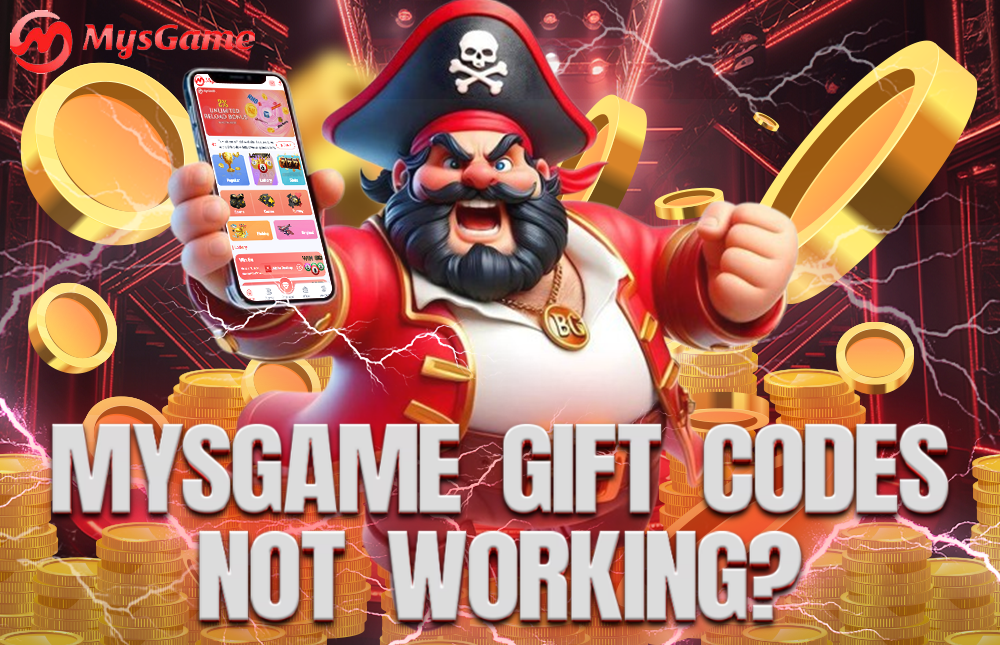 A picture of a character showing the MYSGame gift code.