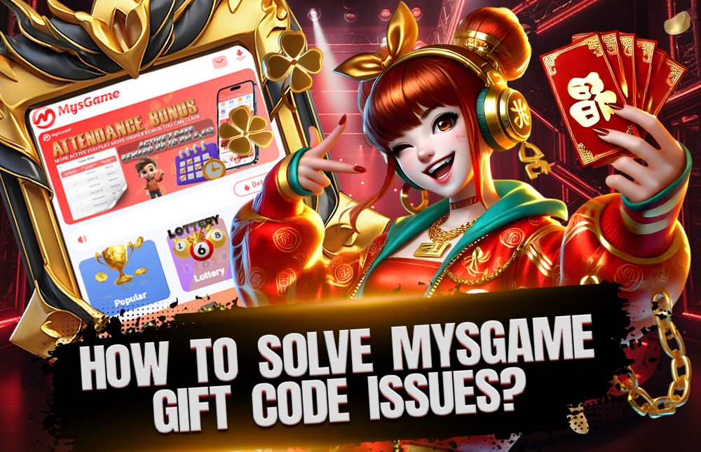 A picture of a female character showing how to fix the MYSGame gift code problem.